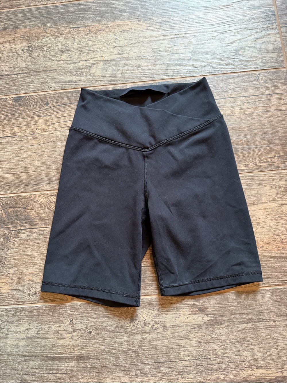 Mono B Black High-Rise Bike Shorts with V-Waistband